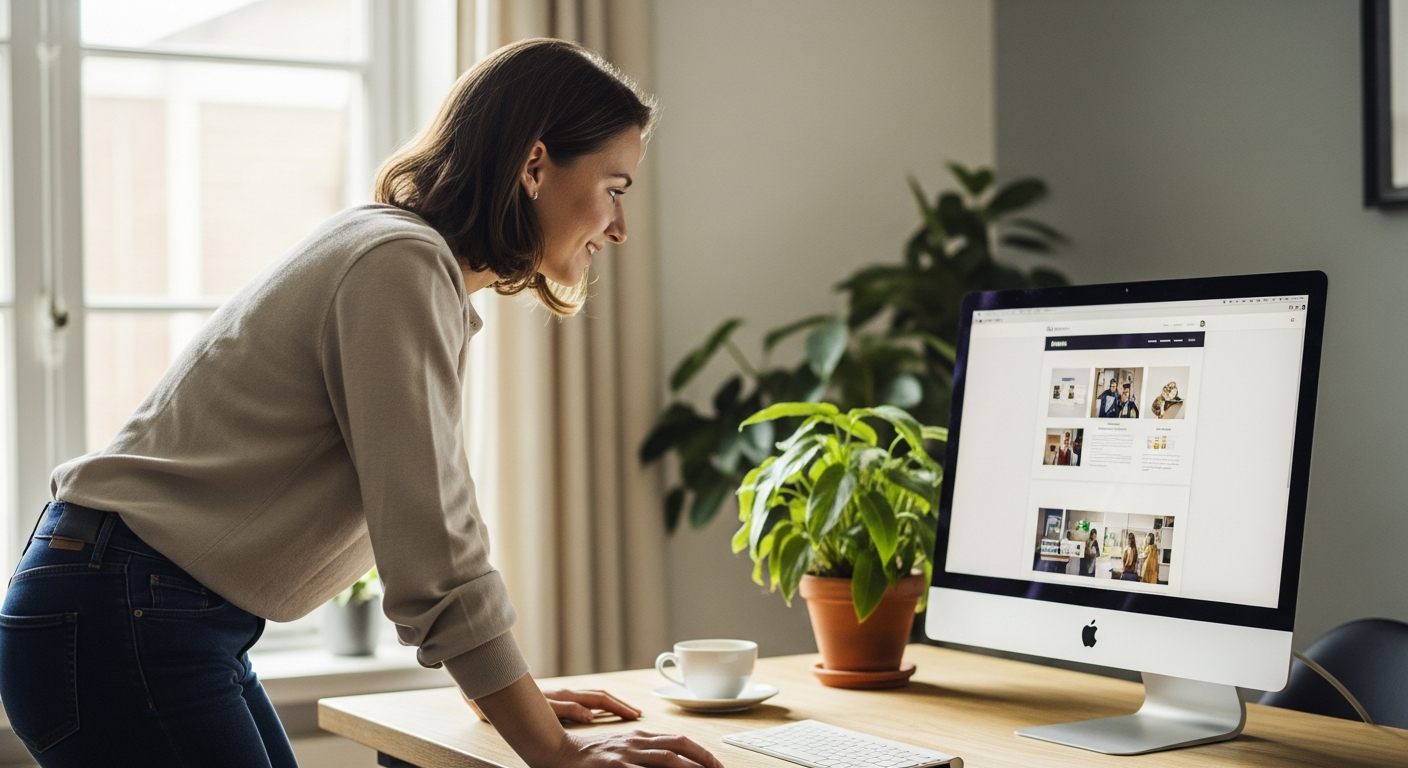 Futuristische webdesign trends 2026 met snelheidsmetingen en moderne interface elementen