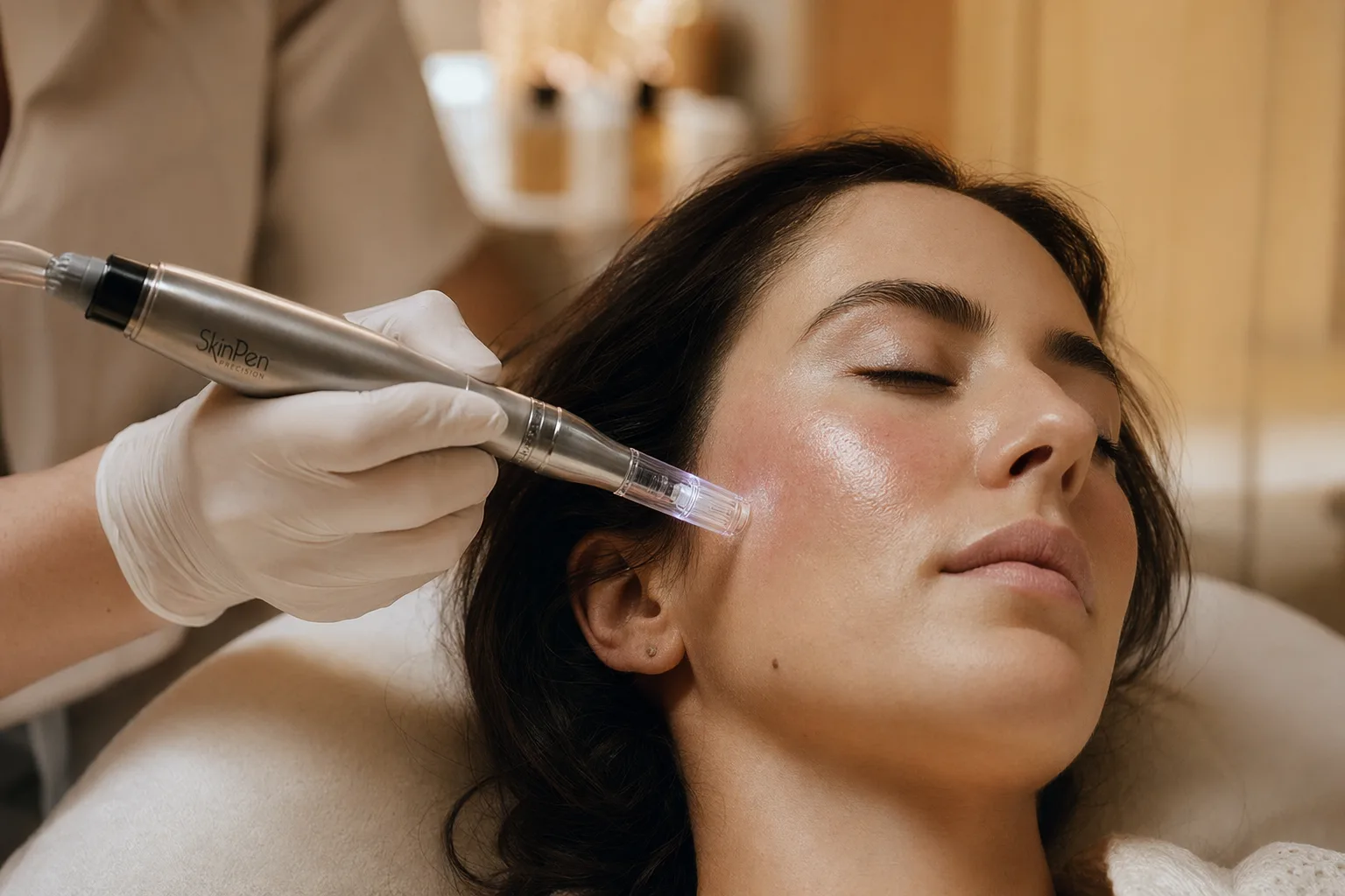 Microneedling behandeling van dichtbij